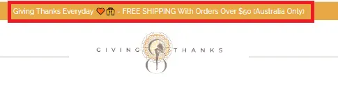 Giving Thanks Free Shipping